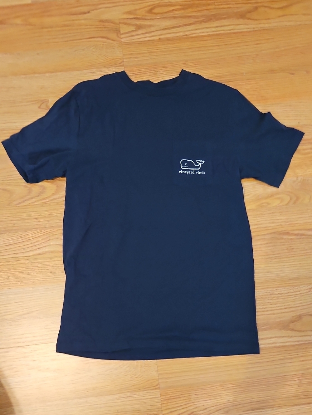 Vineyard Vines Navy Short Sleeve Pocket Tee with Whale Logo